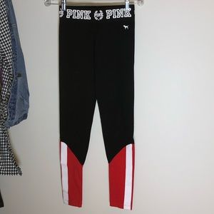 PINK Leggings w/ Red and White Bottom